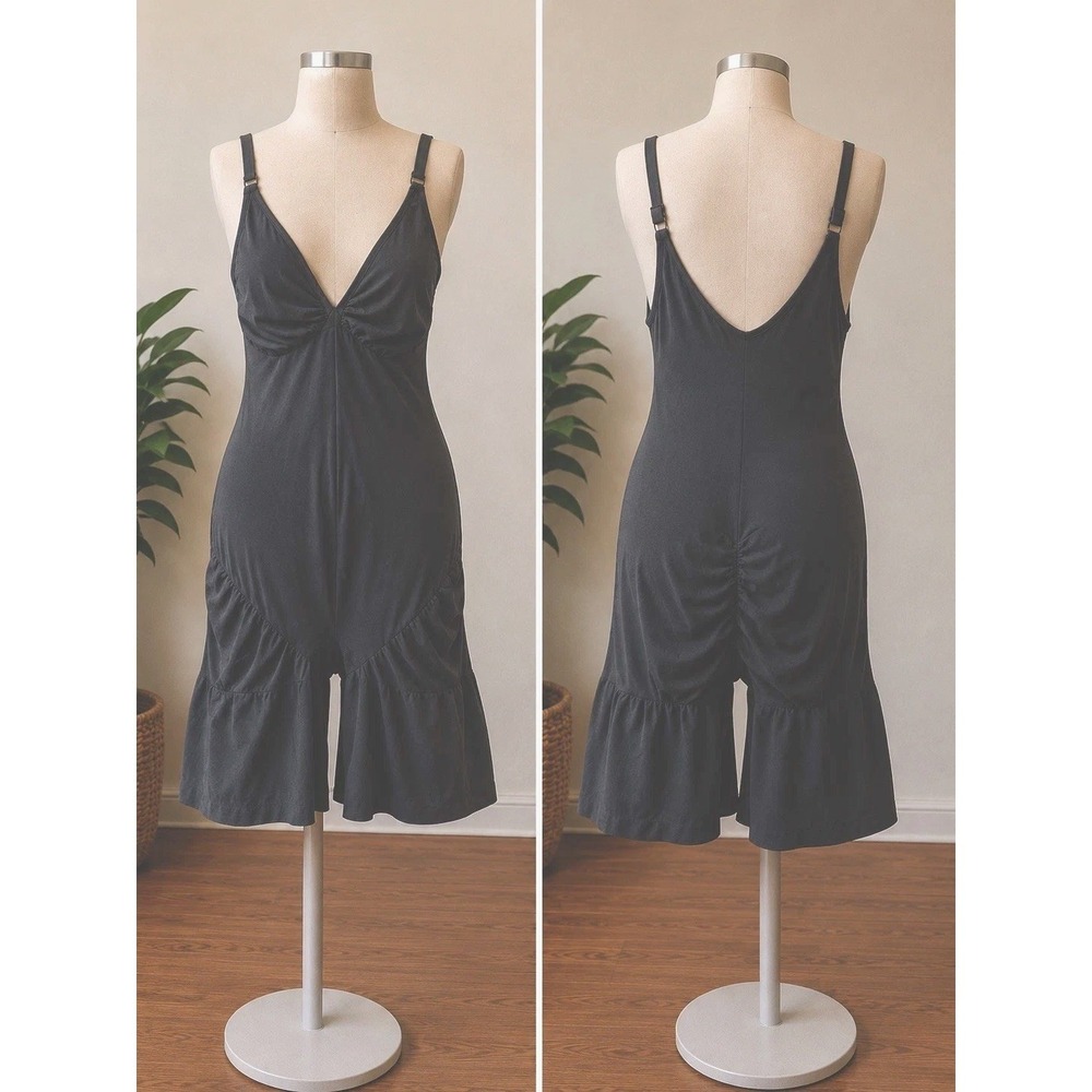 Skims Black Seamless Mid Thigh Bodysuit Shapewear 3X Adjustable Straps